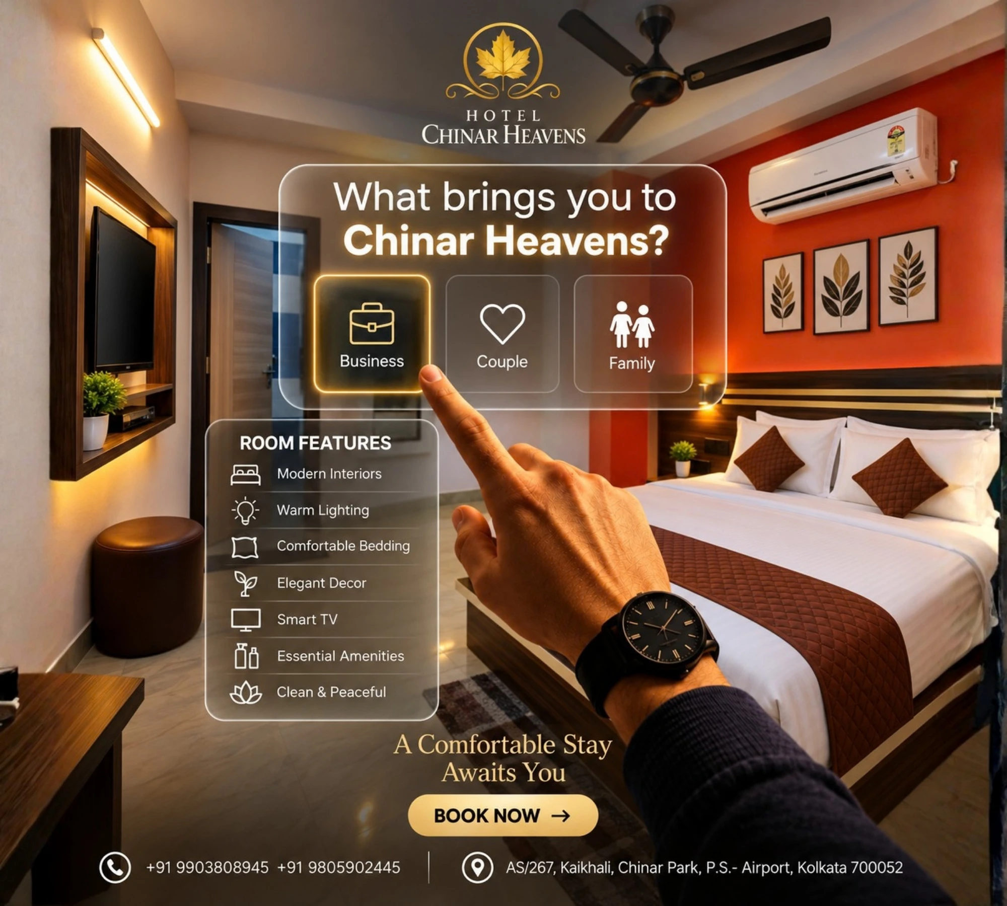 Hotel Chinar Heavens room